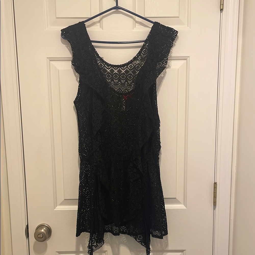 Victoria Secret Black Lace Sleeveless Cover up